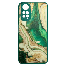 Чехол накладка Marble Glass Xiaomi Redmi Note 11 Pro / Note 12 Pro 4G / Poco X4 NFC Зеленый