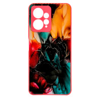 Чехол накладка Marble Glass Xiaomi Redmi Note 12 4G Розовый