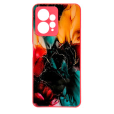 Чехол накладка Marble Glass Xiaomi Redmi Note 12 4G Розовый