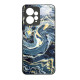 Чехол накладка Marble Glass Xiaomi Redmi Note 12 4G Графитовый