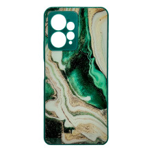 Чехол накладка Marble Glass Xiaomi Redmi Note 12 4G Зеленый