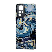 Чохол накладка Marble Glass Xiaomi Redmi Note 12S Графітовий