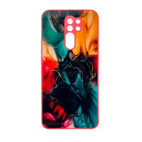 Чохол накладка Marble Glass Xiaomi Redmi 9 Рожевий