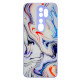 Чохол накладка Marble Glass Xiaomi Redmi Note 8 Pro Біла лаванда
