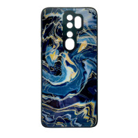 Чохол накладка Marble Glass Xiaomi Redmi Note 8 Pro Графітовий