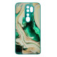 Чохол накладка Marble Glass Xiaomi Redmi Note 8 Pro Зелений