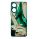 Чехол накладка Marble Glass Xiaomi Redmi 13C / Poco C65 Зеленый