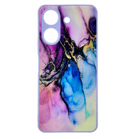 Чохол накладка Marble Glass Xiaomi Redmi 13c / Poco C65 Лаванда