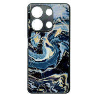 Чохол накладка Marble Glass Xiaomi Redmi Note 13 4g Графітовий