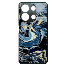 Чехол накладка Marble Glass Xiaomi Redmi Note 13 4G Графитовый