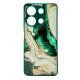 Чохол накладка Marble Glass Xiaomi Redmi Note 13 4g Зелений