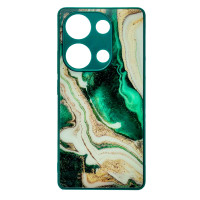 Чохол накладка Marble Glass Xiaomi Redmi Note 13 Pro 4G / Note 14S Зелений
