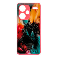 Чохол накладка Marble Glass Xiaomi Redmi Note 13 Pro+ Plus Рожевий