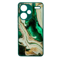 Чохол накладка Marble Glass Xiaomi Redmi Note 13 Pro+ Plus Зелений