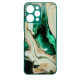 Чехол накладка Marble Glass Xiaomi Redmi 12 4G Зеленый