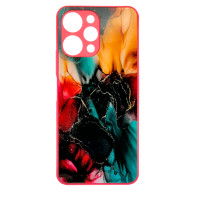 Чохол накладка Marble Glass Xiaomi Redmi 12 4g Рожевий