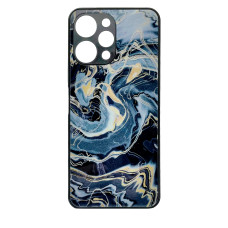 Чехол накладка Marble Glass Xiaomi Redmi 12 4G Графитовый