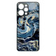 Чехол накладка Marble Glass Xiaomi Redmi 12 4G Графитовый