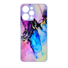 Чехол накладка Marble Glass Xiaomi Redmi 12 4G Лаванда