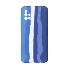 Чехол Silicone Case Samsung A51 Rainbow Синий