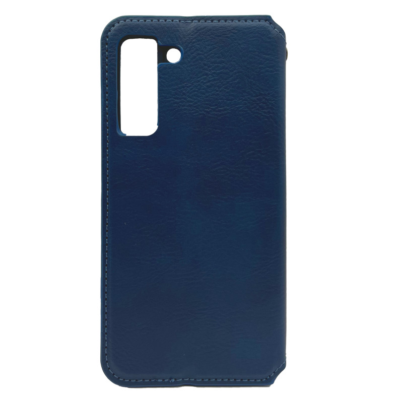 Чохол книжка шкіряний Cubic Samsung S21 FE синій