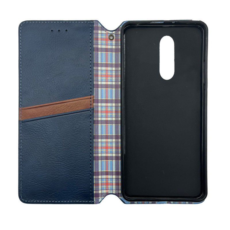 Чехол книжка кожаный Cubic Xiaomi Redmi 8 синий