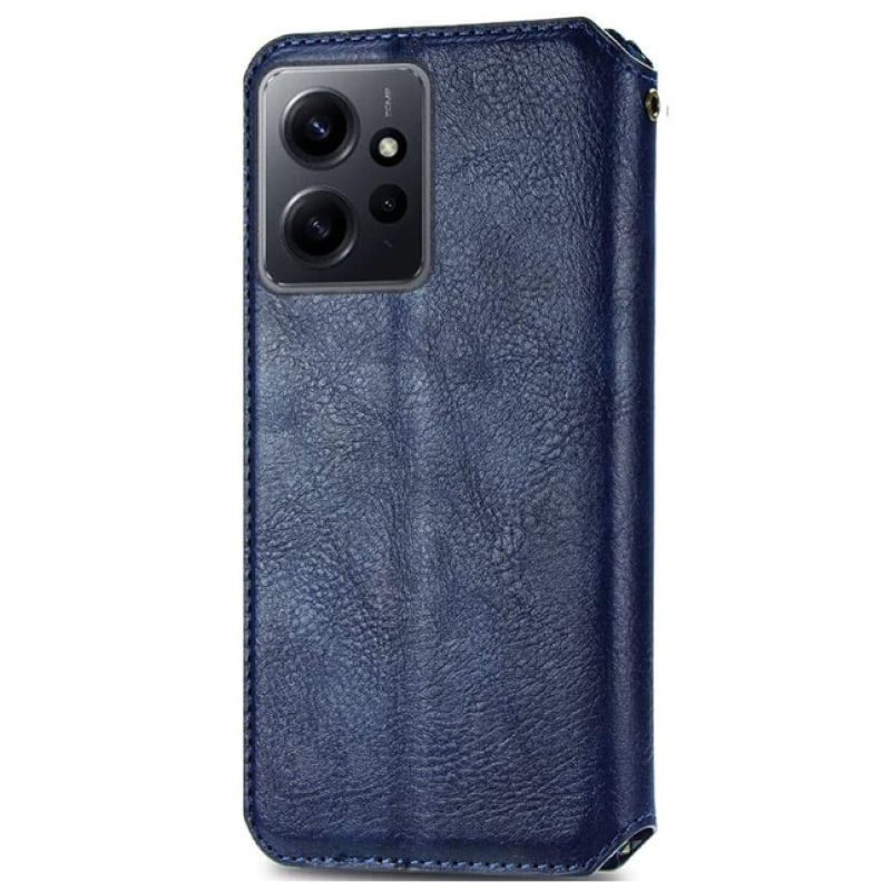 Чехол книжка кожаный Cubic Xiaomi Redmi Note 12 4G синий