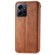 Чехол книжка кожаный Cubic Xiaomi Redmi Note 12 4G коричневый