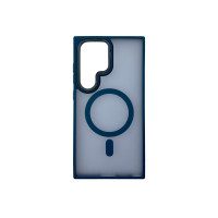 Чехол накладка Matte Corrugated Camera with MagSafe Samsung S25 Ultra Синий