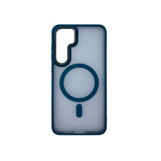 Чехол накладка Matte Corrugated Camera with MagSafe Samsung S24 Plus Синий