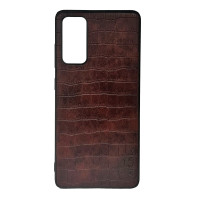 Чехол накладка AIORIA Crocodile Texture Samsung S20 FE / S20 lite Темно-коричневый