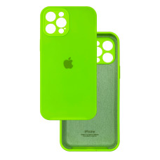 Чехол Silicone Case Camera Protective iPhone 15 Pro Max Салатовый (Lime Green)