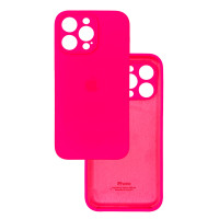Чохол Silicone Case Camera Protective iPhone 15 Pro Max Фуксія (Barbie Pink)