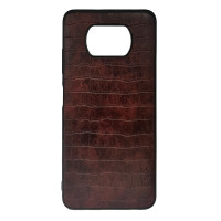 Чехол накладка AIORIA Crocodile Texture Xiaomi Poco X3 / X3 Pro NFC Темно-коричневый