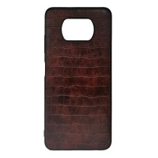 Чехол накладка AIORIA Crocodile Texture Xiaomi Poco X3 / X3 Pro NFC Темно-коричневый