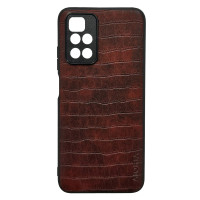 Чехол накладка AIORIA Crocodile Texture Xiaomi Redmi 10 Темно-коричневый