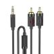 AUX Hoco UPA28 lotus 3.5mm to 2RCA 1.5m