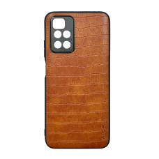 Чехол накладка AIORIA Crocodile Texture Xiaomi Redmi 10 Светло-коричневый
