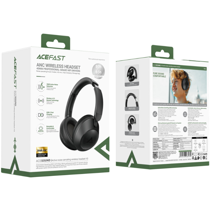 Наушники Bluetooth AceFast H3 active noise canceling