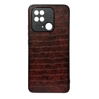 Чохол накладка AIORIA Crocodile Texture Xiaomi Redmi 10C Темно-коричневий