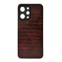 Чехол накладка AIORIA Crocodile Texture Xiaomi Redmi 12 Темно-коричневый