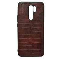 Чехол накладка AIORIA Crocodile Texture Xiaomi Redmi 9 Темно-коричневый