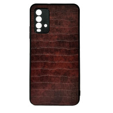 Чехол накладка AIORIA Crocodile Texture Xiaomi Redmi 9T Темно-коричневый