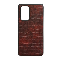 Чехол накладка AIORIA Crocodile Texture Xiaomi Redmi Note 10 Pro / Max Темно-коричневый