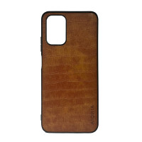 Чехол накладка AIORIA Crocodile Texture Xiaomi Redmi Note 10 / 10s Светло-коричневый