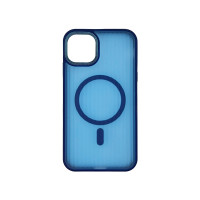 Чохол накладка Wavy Pattern Matte Corrugated Camera Magnetic iPhone 12 / 12 Pro синій
