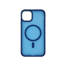 Чехол накладка Wavy Pattern Matte Corrugated Camera Magnetic iPhone 12 / 12 Pro синий