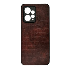 Чехол накладка AIORIA Crocodile Texture Xiaomi Redmi Note 12 4G Темно-коричневый