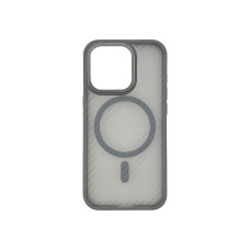Чехол накладка Wavy Pattern Matte Corrugated Camera Magnetic iPhone 16 Pro серый