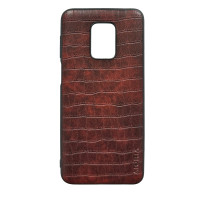 Чохол накладка AIORIA Crocodile Texture Xiaomi Redmi Note 9s / Pro / Max Темно-коричневий
